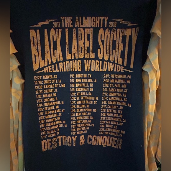 Upcycled, one of a kind, BLACK LABEL SOCIETY Music T Shirt - Picture 5 of 5